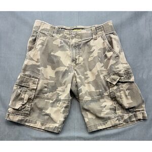 Lee Extreme Motion Mens 30 x 10 Camo Cargo Shorts Green Brown